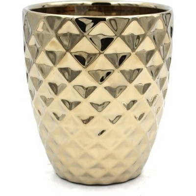 Doniczka storczykówka Mirror Diament złota lustrzana