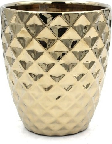 Doniczka storczykówka Mirror Diament złota lustrzana