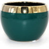 Doniczka Emerald kulista zielono-złota