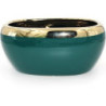 Doniczka Emerald owalna zielono-złota