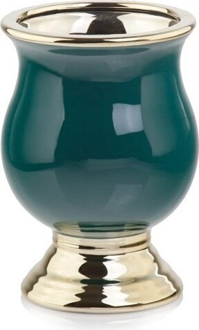 Doniczka Emerald puchar zielono-złoty