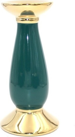 Doniczka Emerald świecznik zielono-złoty