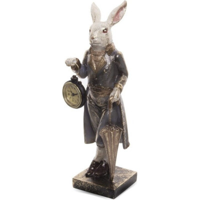 Królik z zegarem i parasolem
