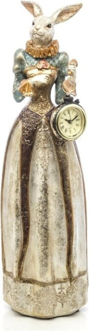 Królik z zegarem dama w sukience