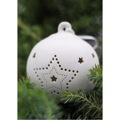 Bombka porcelanowa LED gwiazdki