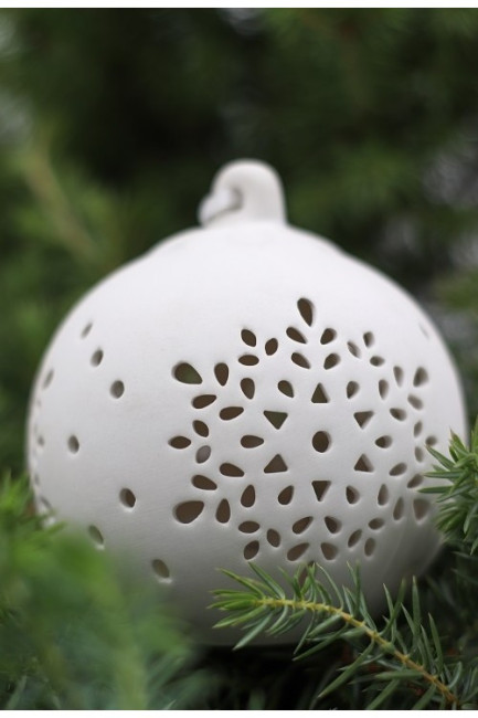 Bombka porcelanowa LED śnieżynki