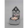 Świecznik tealight Domek srebrny