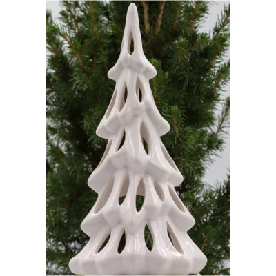 Świecznik tealight Choinka biała