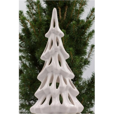 Świecznik tealight Choinka biała