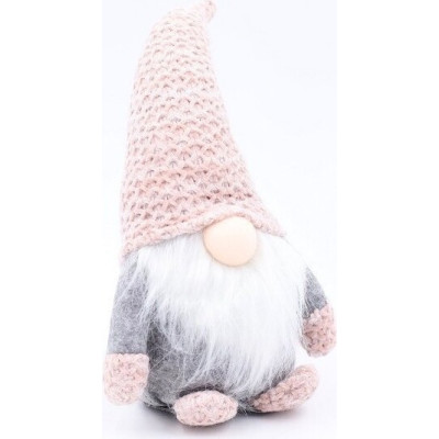 Skrzat materiałowy szaro-różowy mały