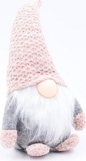 Skrzat materiałowy szaro-różowy mały