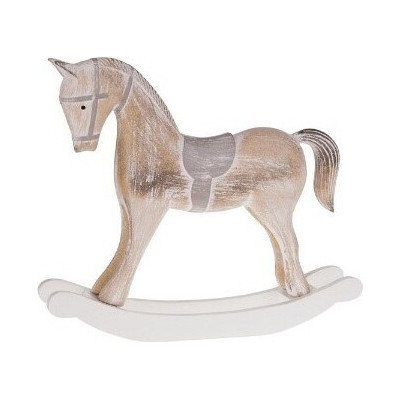 Koń na biegunach biały