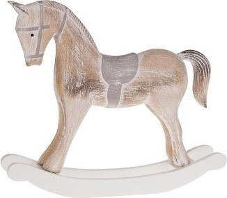 Koń na biegunach biały