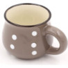 Kubek ceramiczny w kropki szary