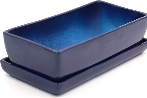 Doniczka kaktusiarka prostokątna granatowa