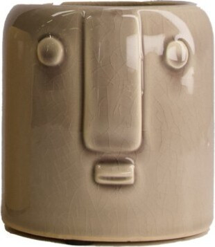 Doniczka Głowa Bruno szara