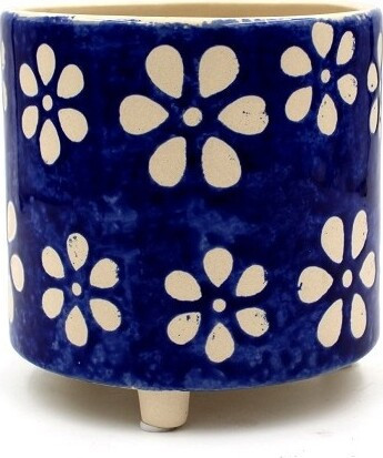 Doniczka Bolesławiec duże kwiaty walec