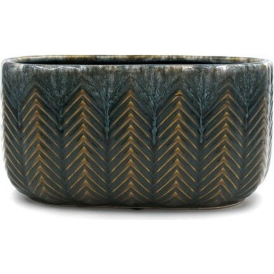 Doniczka Jodełka niebieska owalna