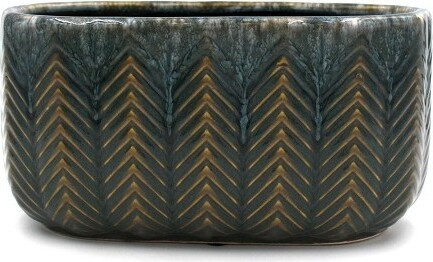 Doniczka Jodełka niebieska owalna