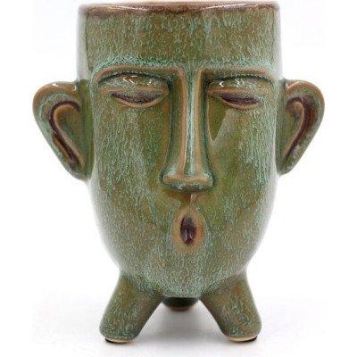 Doniczka Głowa Sang A oliwkowa