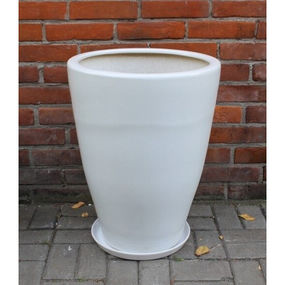 Wazon Junia lejkowaty biały