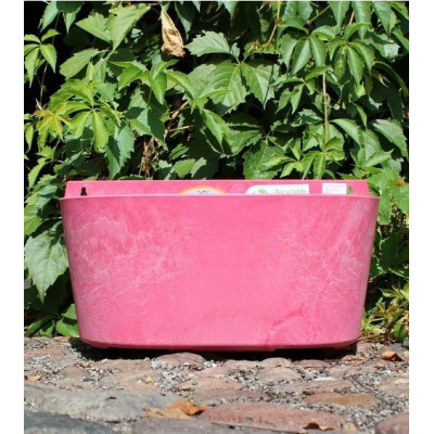 Doniczka skrzynka ścienna ArtStone Claire różowa