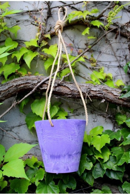 Doniczka ArtStone Claire wisząca fioletowa