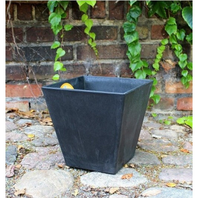 Donica ArtStone kwadratowa czarna Ella