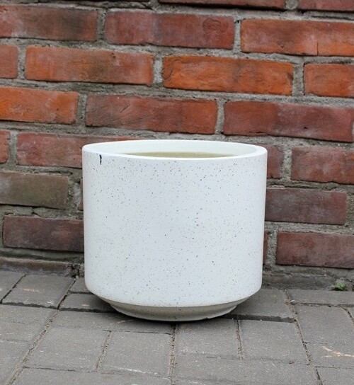 Donica biała walec zaokrąglony