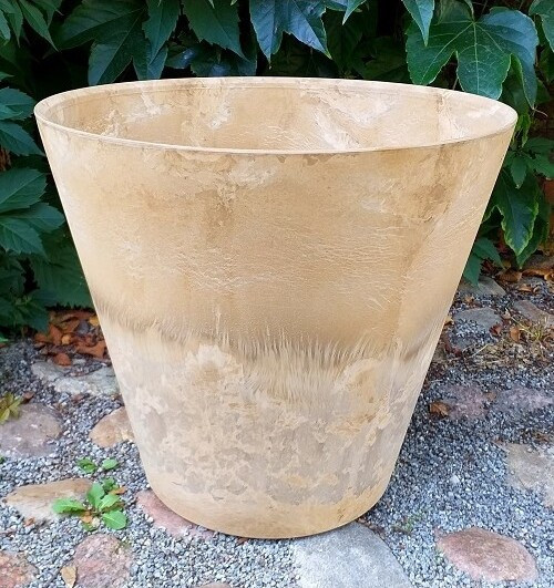 Donica Artstone Claire okrągła brązowa taupe