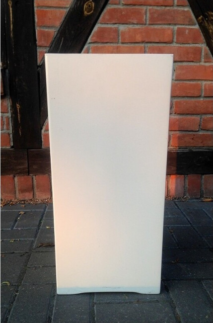 Donica z włókna szklanego biały słupek