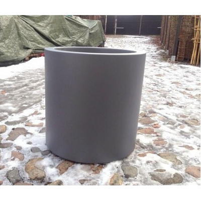Donica z włókna szklanego duży szary walec