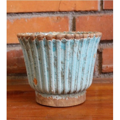 Doniczka Koryna błękitna