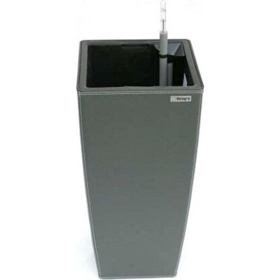 Donica z ekoskóry wazon grafitowy z systemem nawadniania