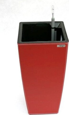 Donica z ekoskóry wazon bordowy z systemem nawadniania