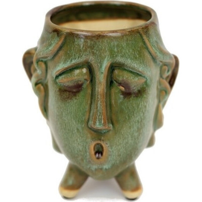 Doniczka Głowa Sang B oliwkowa