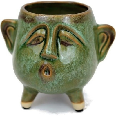 Doniczka Głowa Sang C oliwkowa