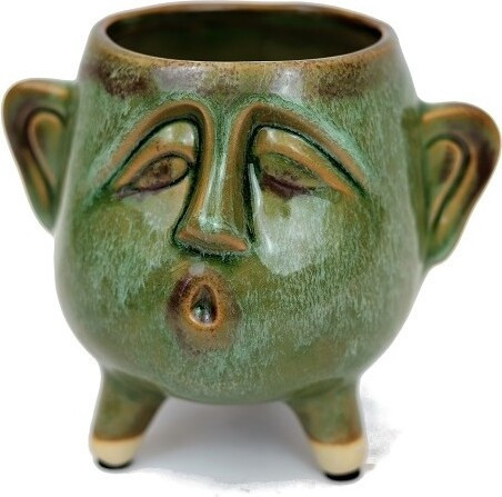 Doniczka Głowa Sang C oliwkowa