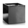 Donica kwadratowa czarna z włókna szklanego