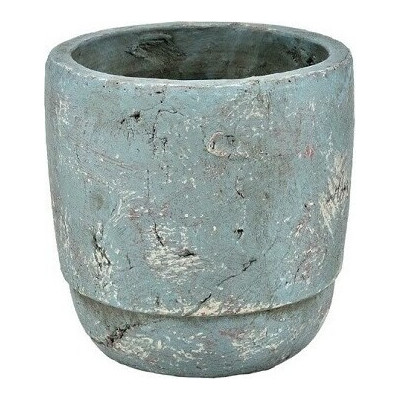 Doniczka Azur Old błękitna terakota