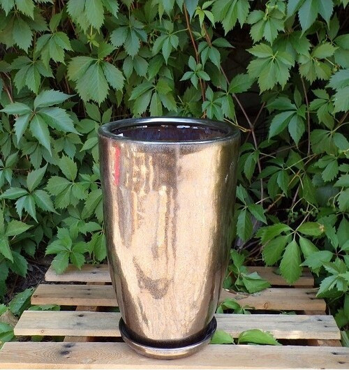 Donica Vici wysoka antyk brąz