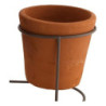 Kwietnik stojący z doniczką DUO ciemna terakota