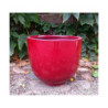 Donica klasyczna okrągła czerwona z włókna szklanego