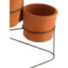 Kwietnik stojący z doniczką TRIO ciemna terakota