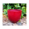 Donica klasyczna okrągła czerwona z włókna szklanego