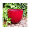 Donica klasyczna okrągła czerwona z włókna szklanego