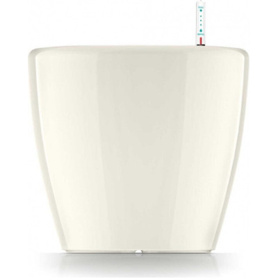 Okrągła biała donica z system nawadniającym