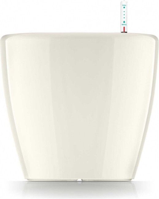 Okrągła biała donica z system nawadniającym