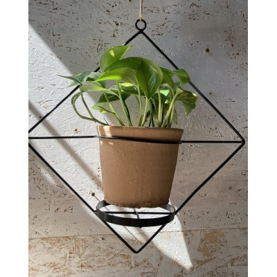 Kwietnik wiszący z doniczką MONO jasna terakota