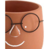 Doniczka terakota ciemna w okularach